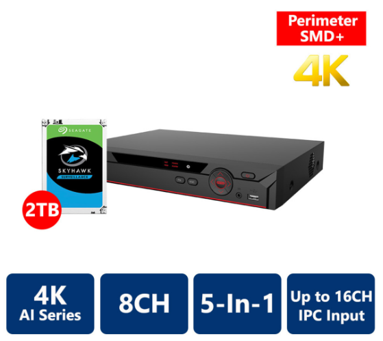 8CH XVR 4K 1U